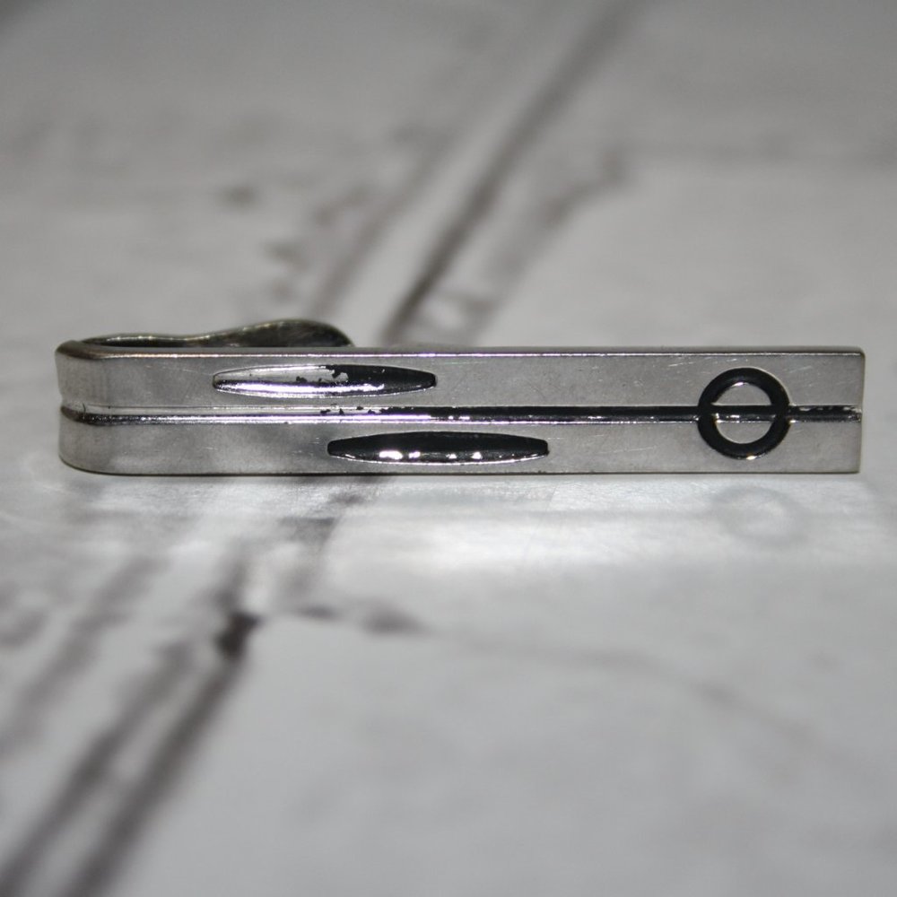 ⚫✨ Vintage Silver Tie Clip · 2" · Men’s ✨⚫